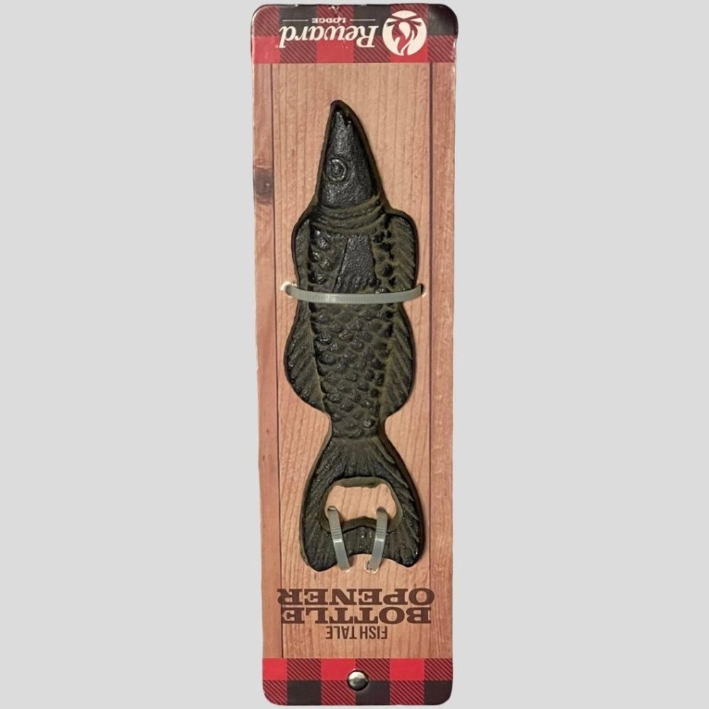 Reward Lodge Durable Cast Iron Fish Tale Bottle Opener